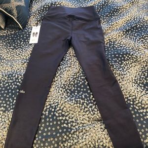Navy Alo High-Waist Airbrush Leggings